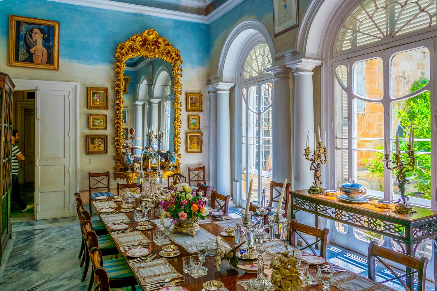 Dinning room in the Casa Rocca Piccola in Valletta, Malta