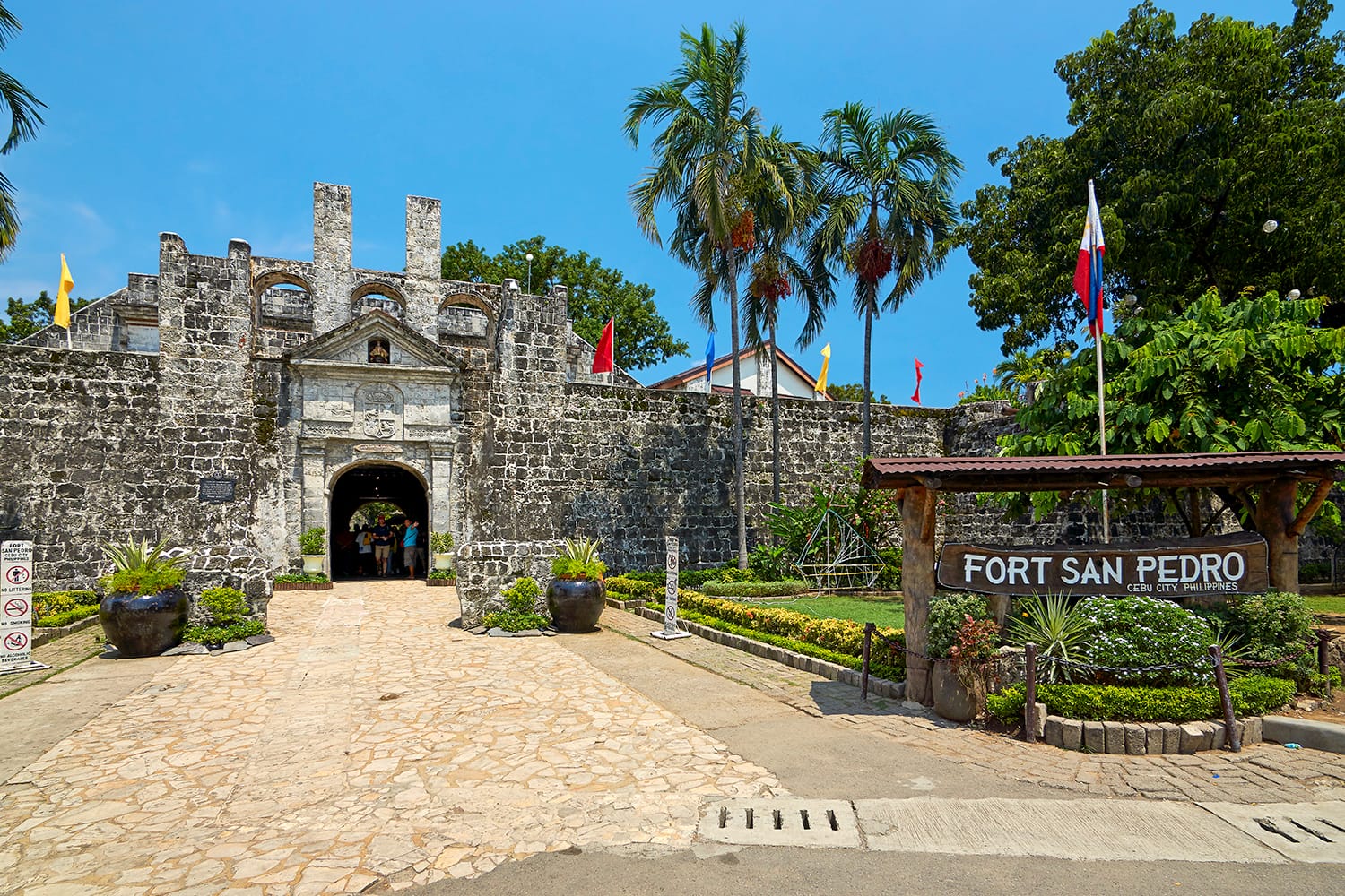 Fort San Pedro, built by the Spanish colonists, is a popular landmark of Cebu city, Philippines