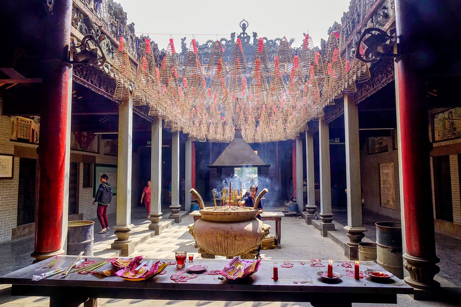 View of the main hall at Jade Emperor Temple located in Saigon, Vietnam