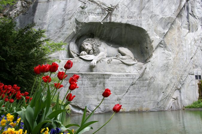 Lion Monument in Lucerne, Switzerland