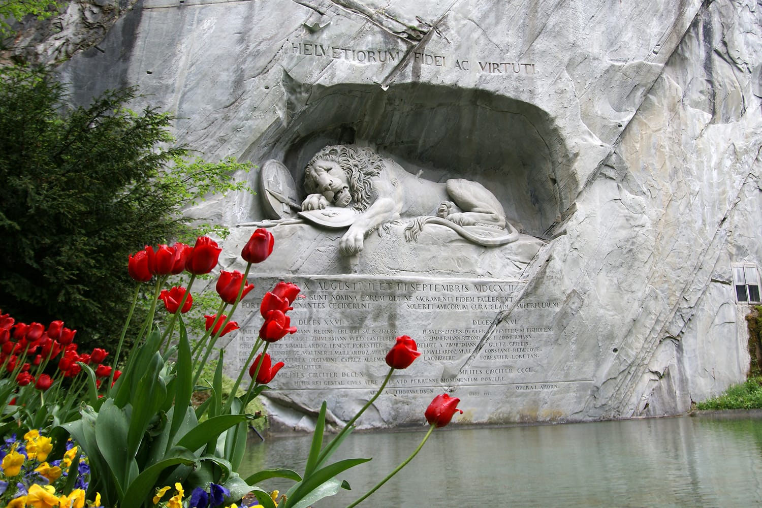 Lion Monument in Lucerne, Switzerland