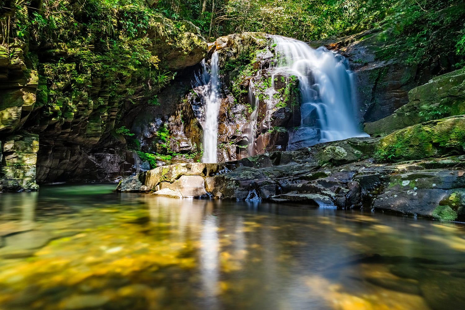 Ngu Ho Waterfall in Bach Ma National Park, Vietnam