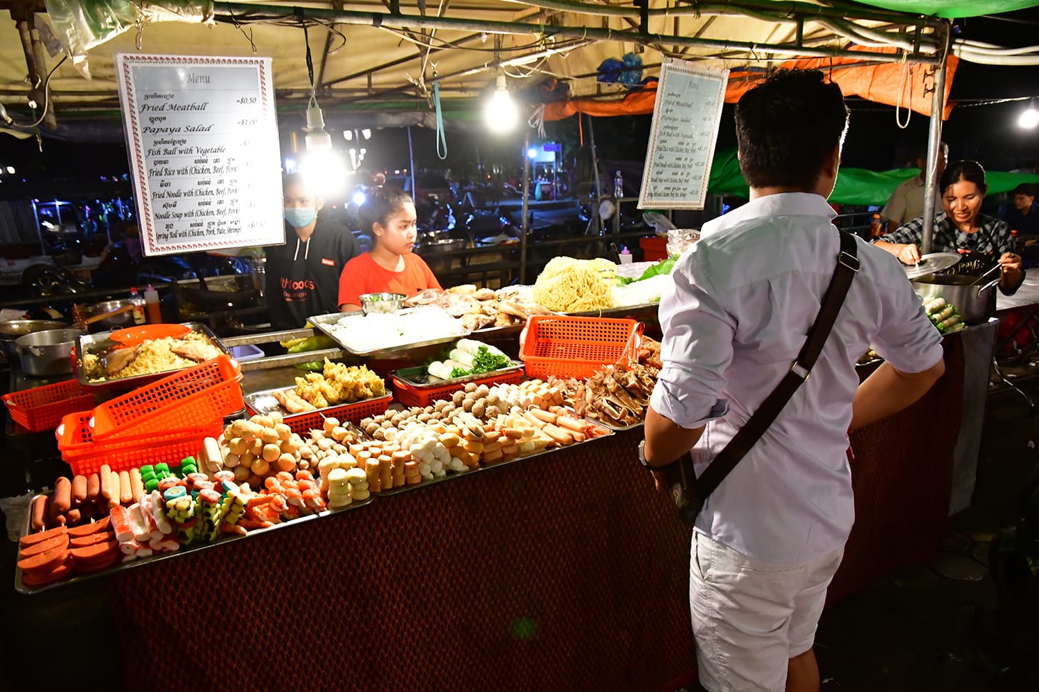 Night market in Phnom Penh, Cambodia