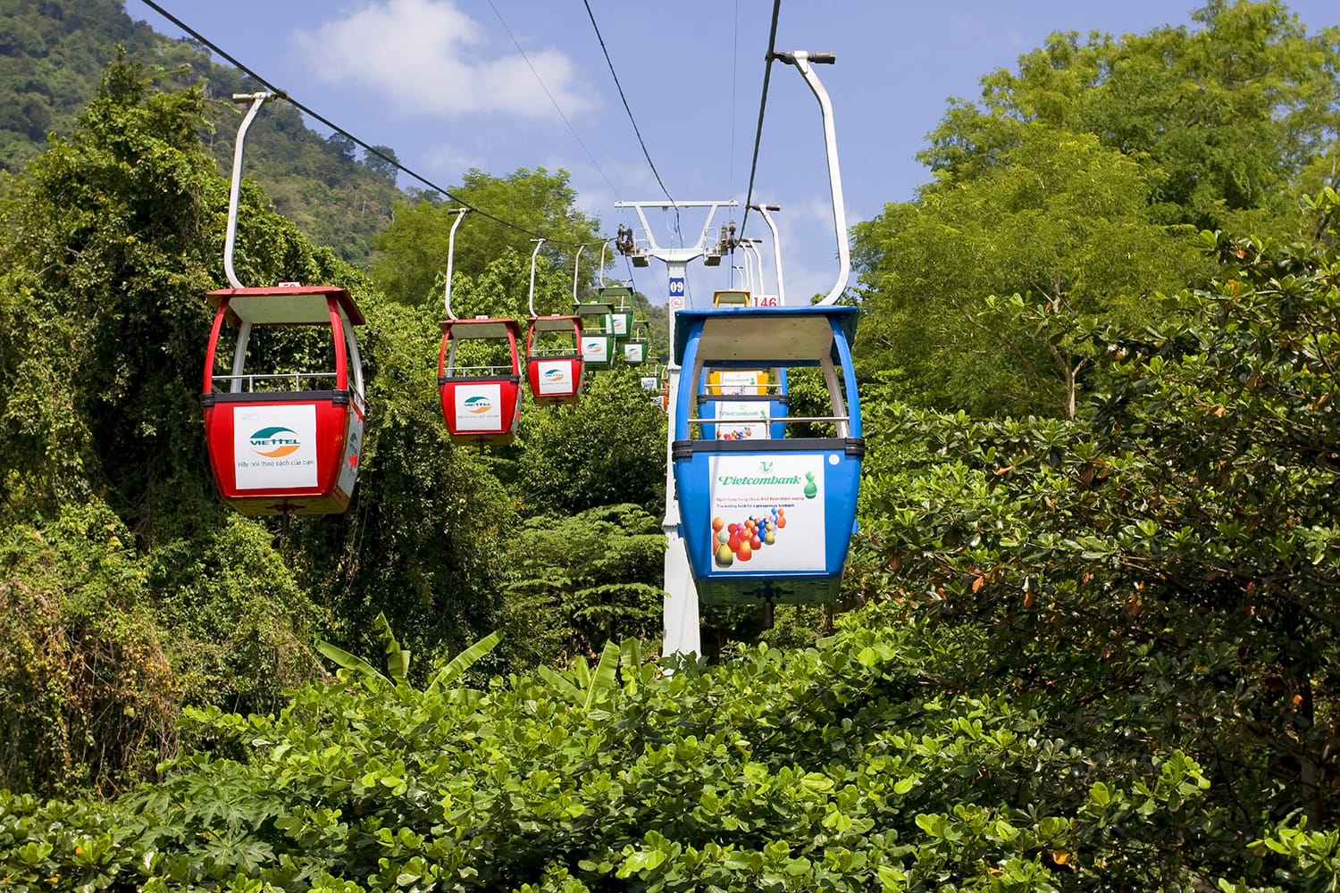 Cable car to Black Virgin Mountain in Vietnam