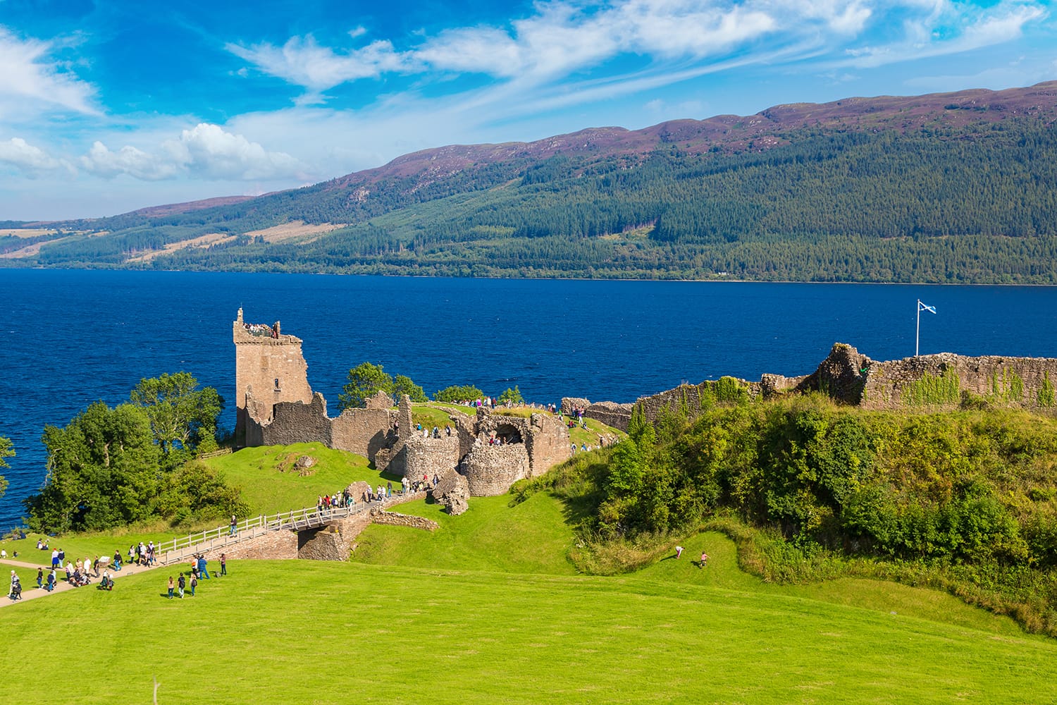 Urquhart castle at Loch Ness in Scotland, UK