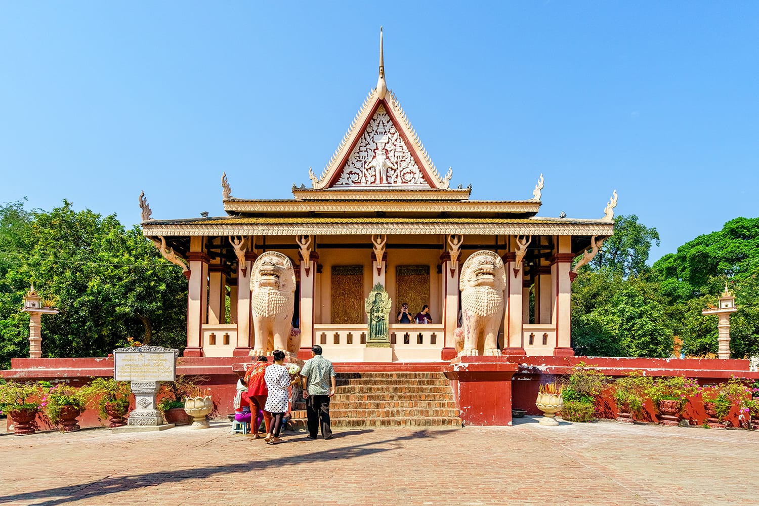 Beautiful view of Wat Phnom in Phnom Penh, Cambodia