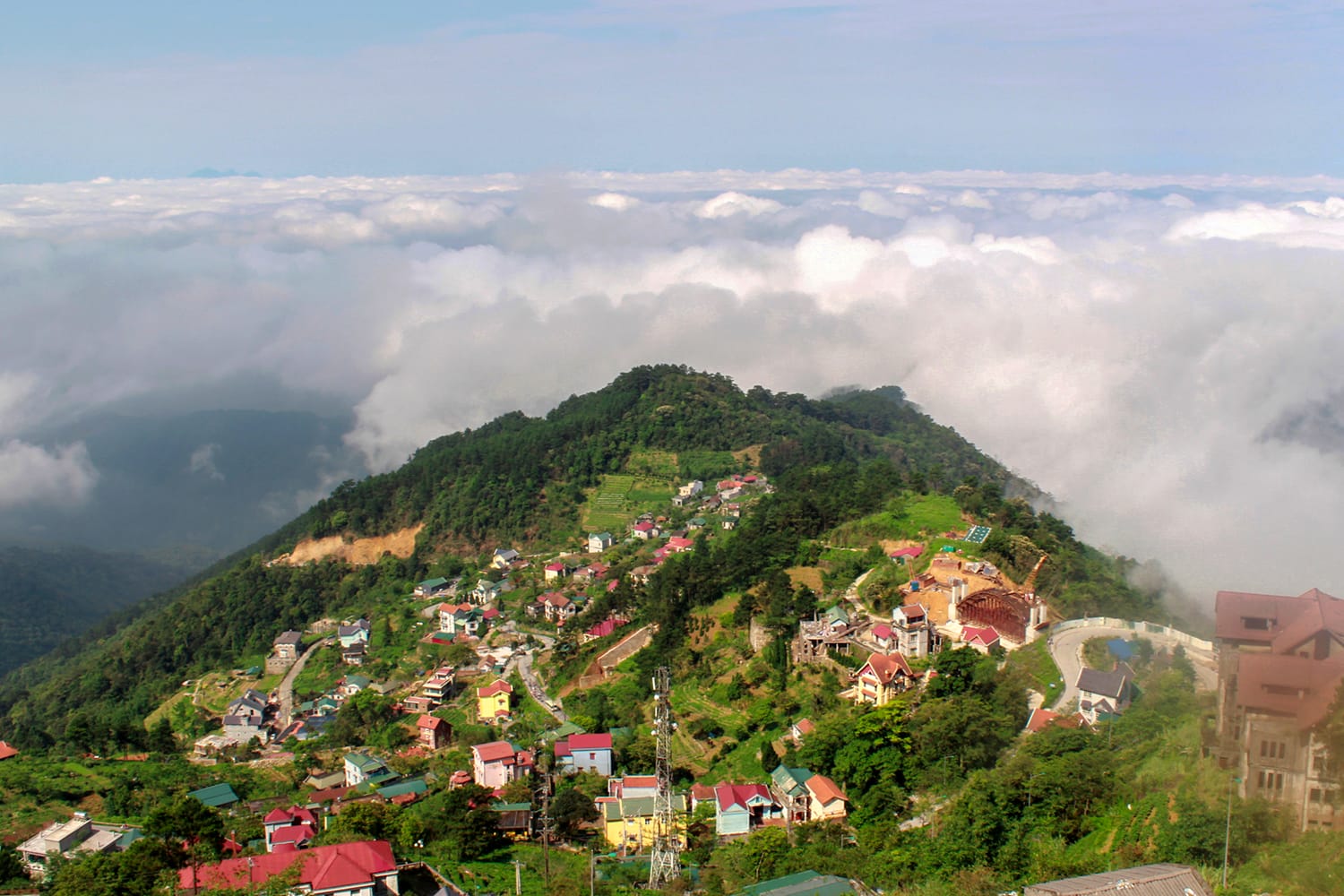 Aerial view of Tam Dao in Vietnam
