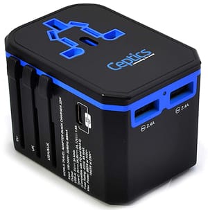 Ceptics World Travel Adapter with USB 