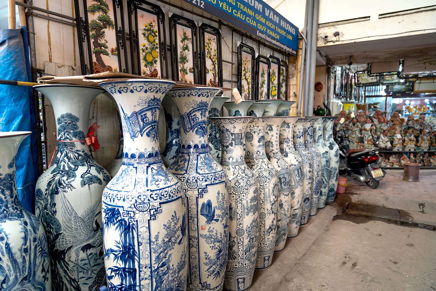 Traditional ceramic market in Bat Trang commune, Gia Lam district, Hanoi, Vietnam