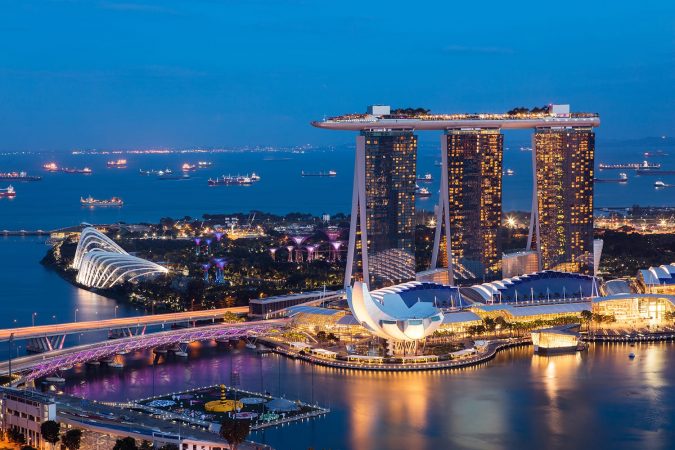 Singapore cityscape at dusk