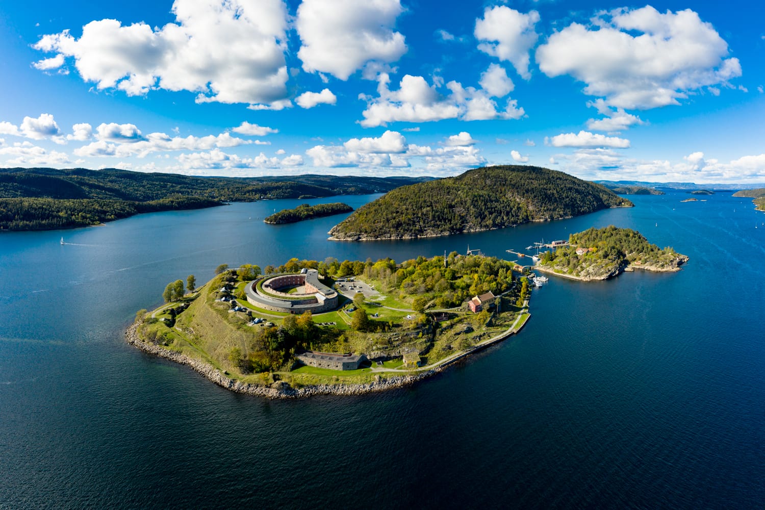 Aerial view of Oscarsborg, Norway