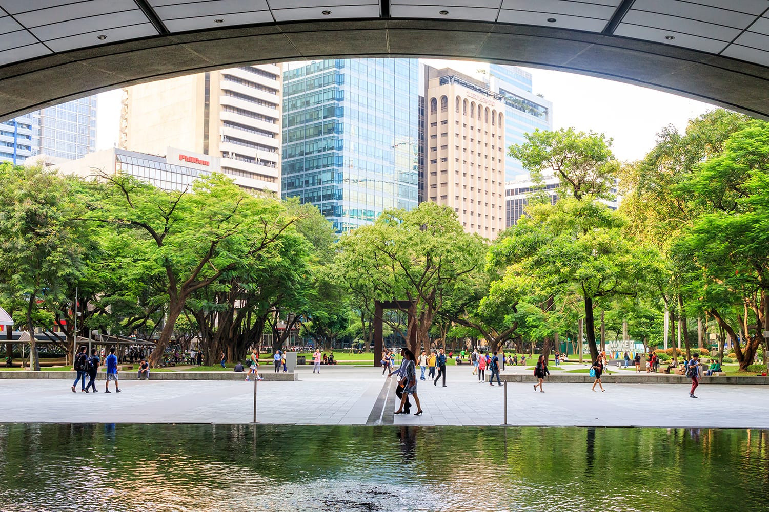 Ayala Triangle Gardens in Manila, Philippines