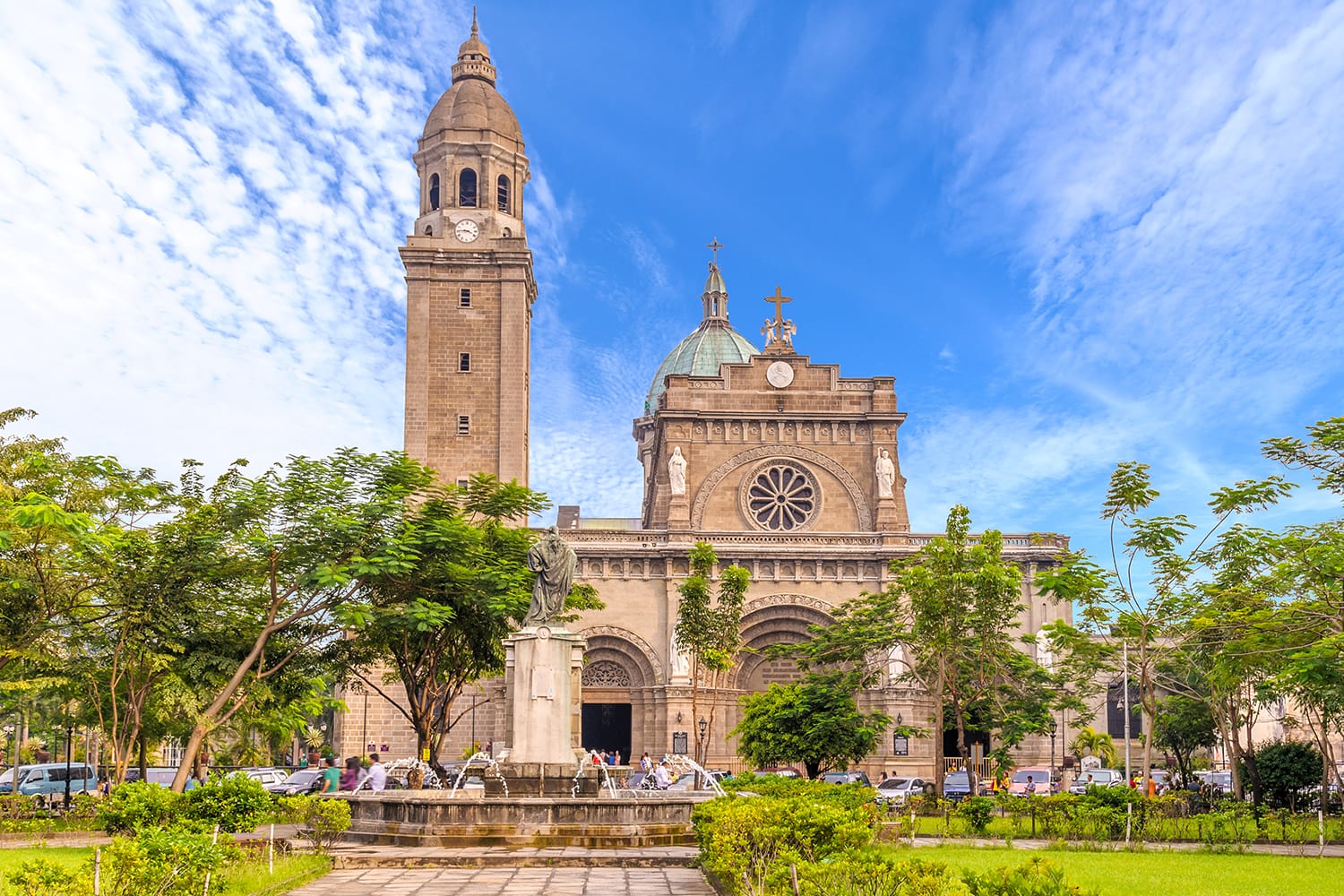 Facade of Manila Cathedral, Manila, Philippines