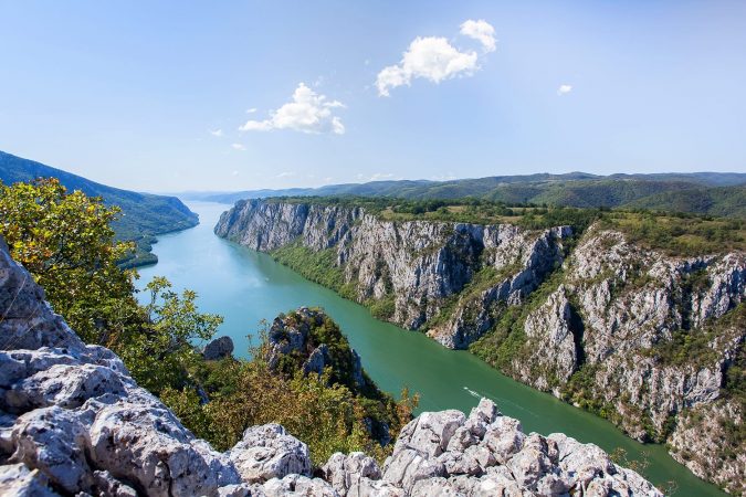 Danube gorge, Danube in Djerdap National park, Serbia