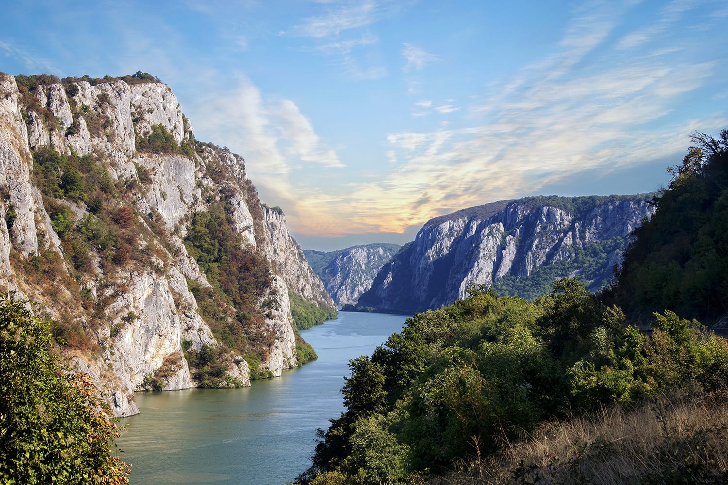 Danube gorge, Danube in Djerdap National park, Serbia