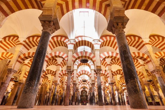 Interior of The Cathedral and former Great Mosque of Cordoba, Spain