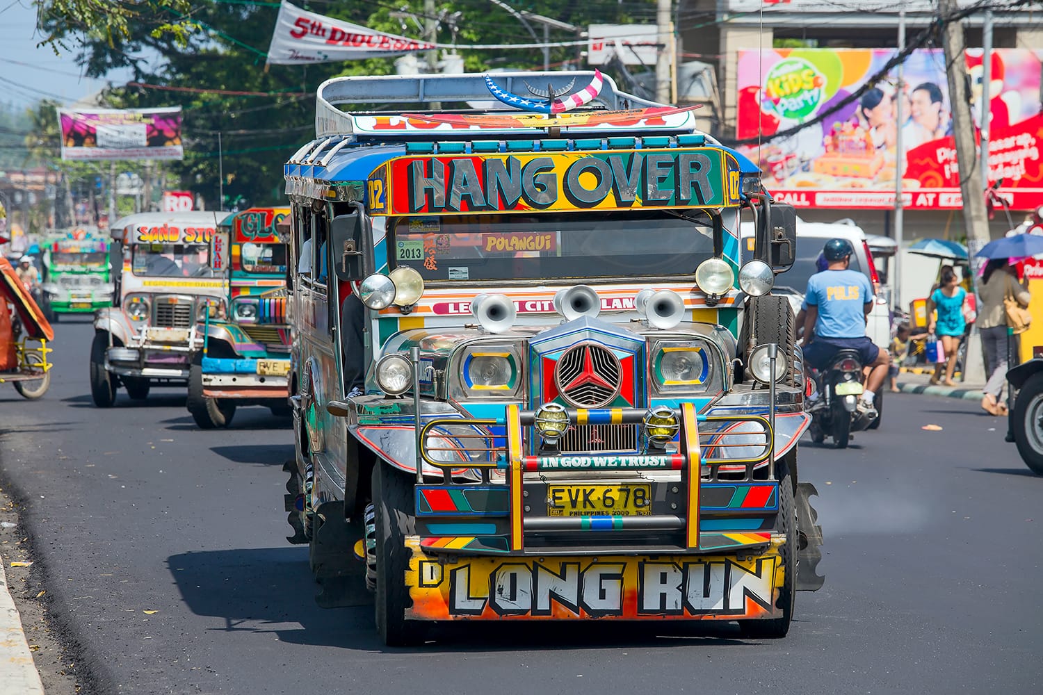 Jeepneys are the most popular means of public transportation in the Philippines