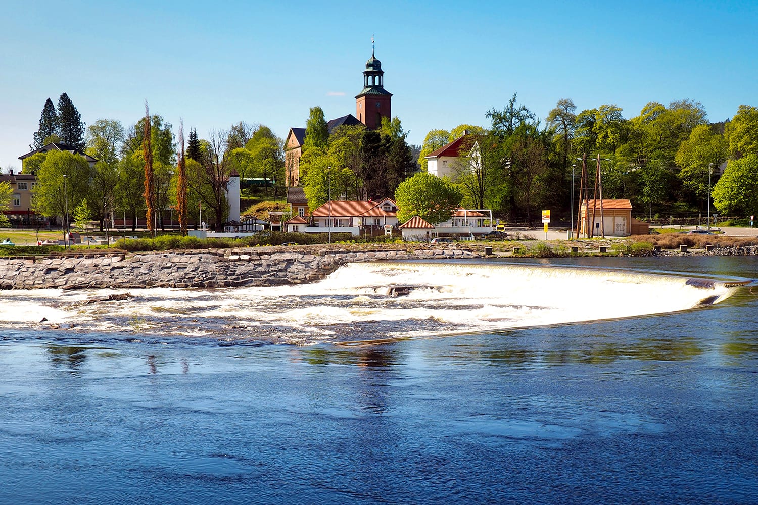 View on the Kongsberg river in Norway