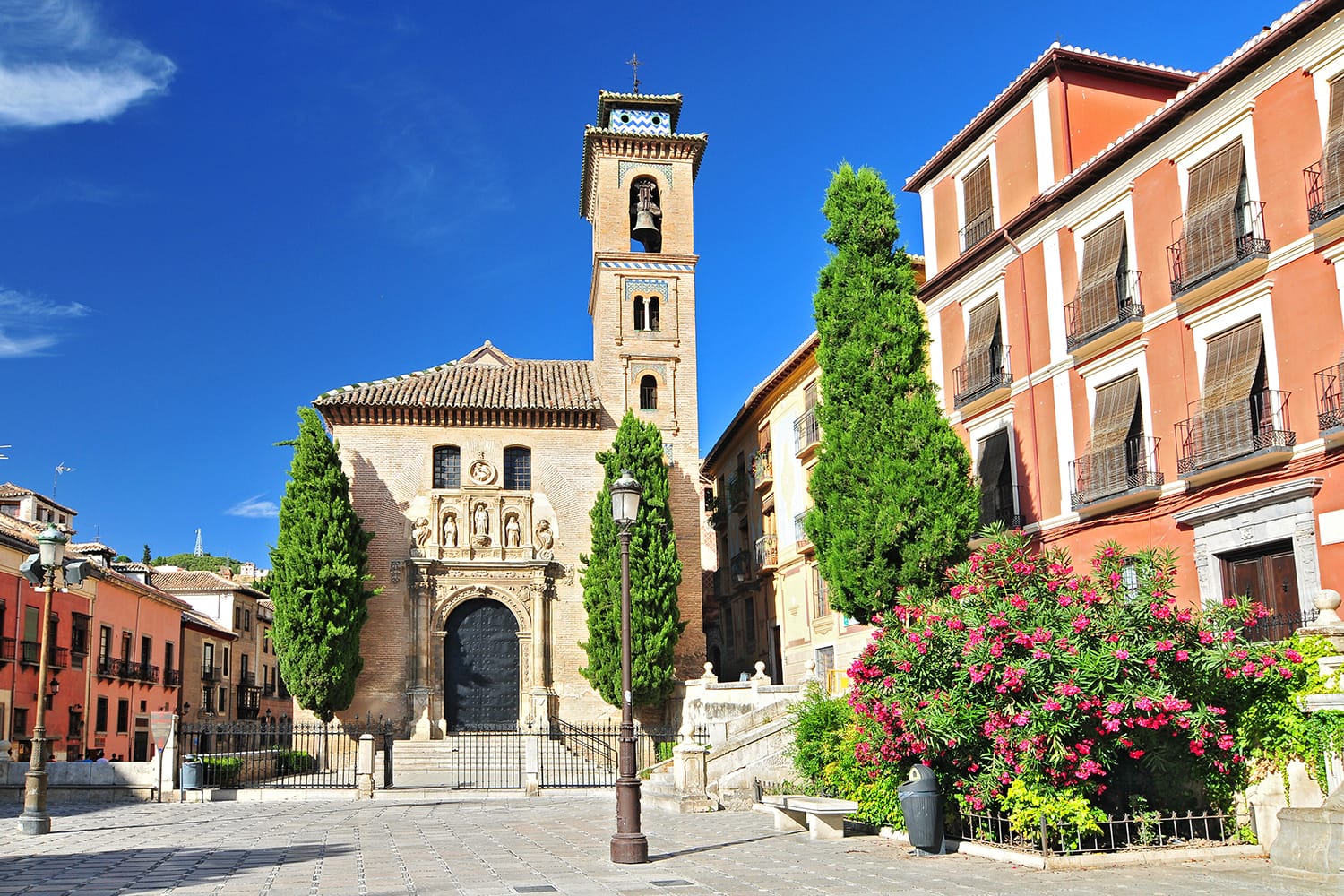 Church of Santa Ana in Plaza Nueva, Granada, Andalusia, Spain