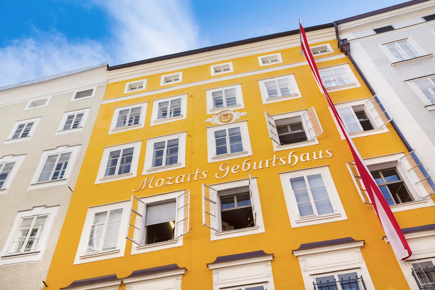 Birthplace of Wolfgang Amadeus Mozart in Salzburg, Austria
