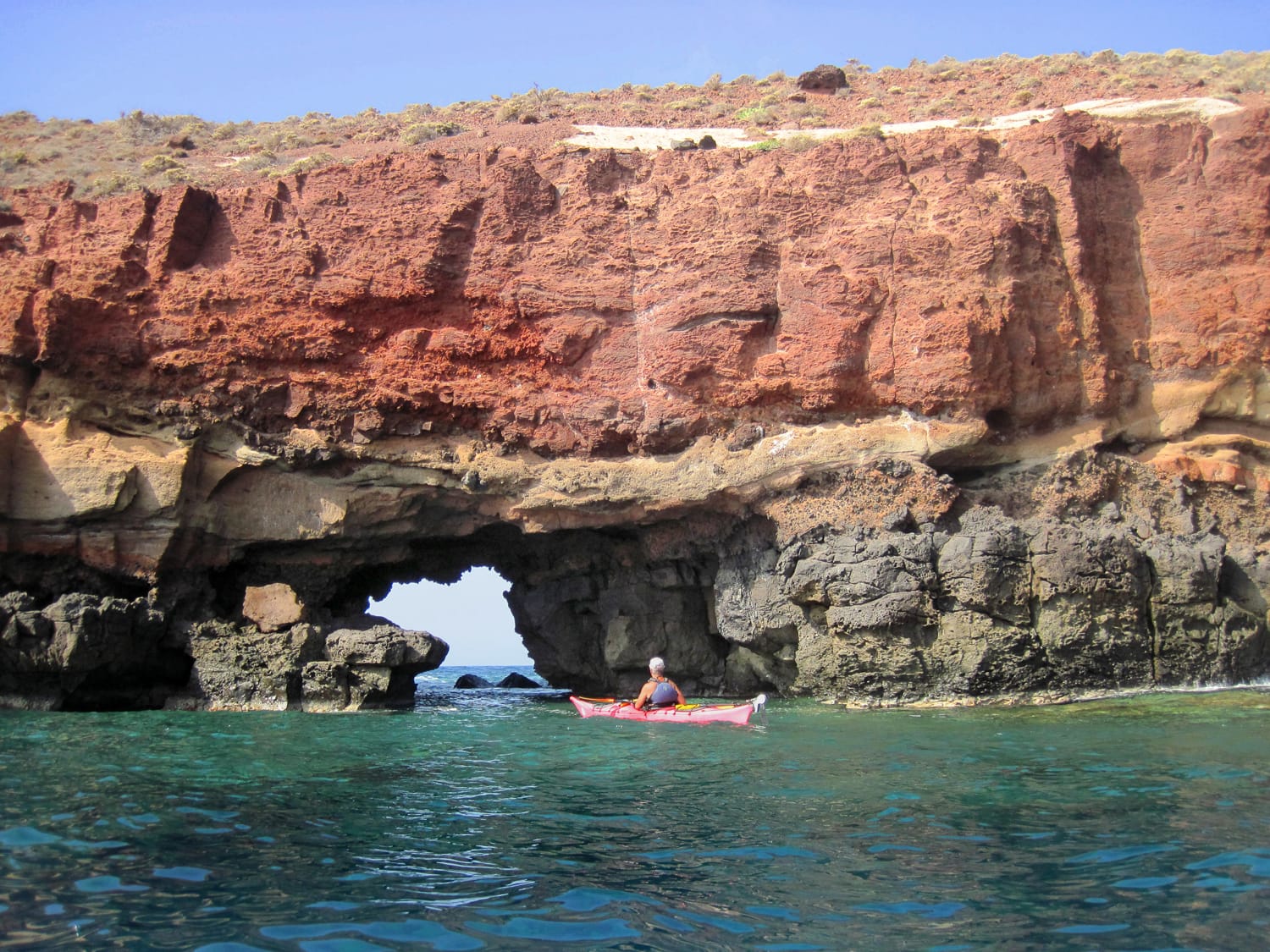 Kayaking in Santorini, Greece