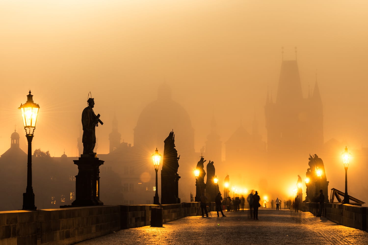 Sunrise at Charles Bridge, Prague, Czech Republic