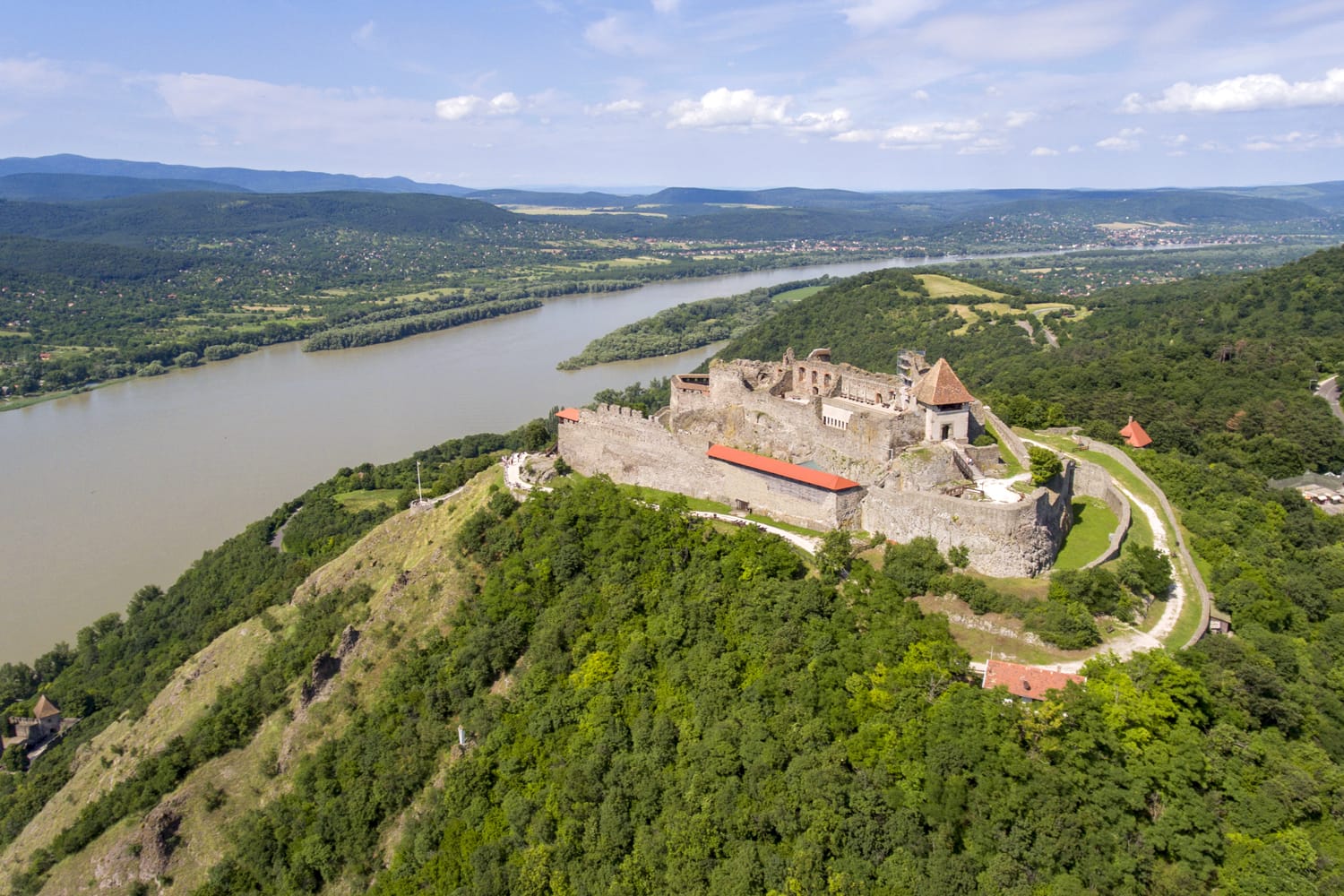 Medieval castle of Visegrad in the Danube bend