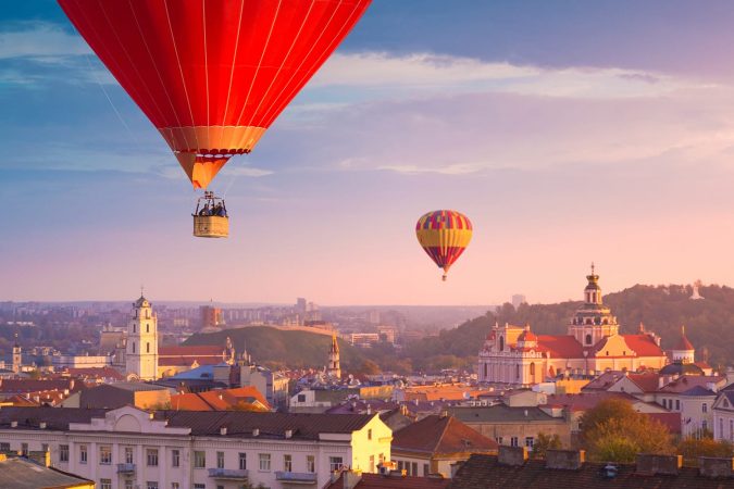 Aerial view of Vilnius, Lithuania