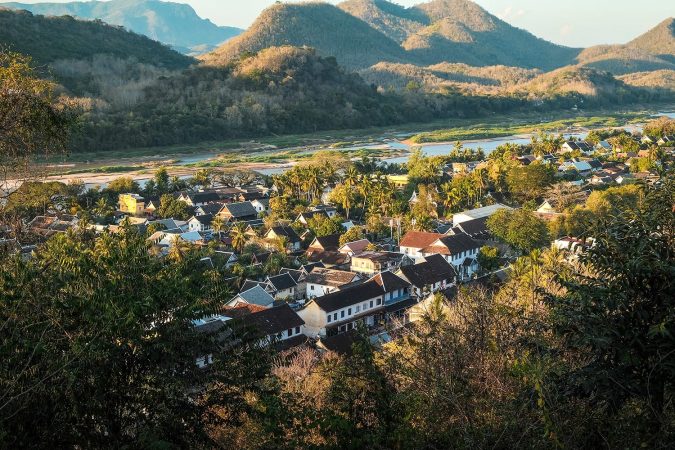 Aerial view of Luang Prabang, Laos