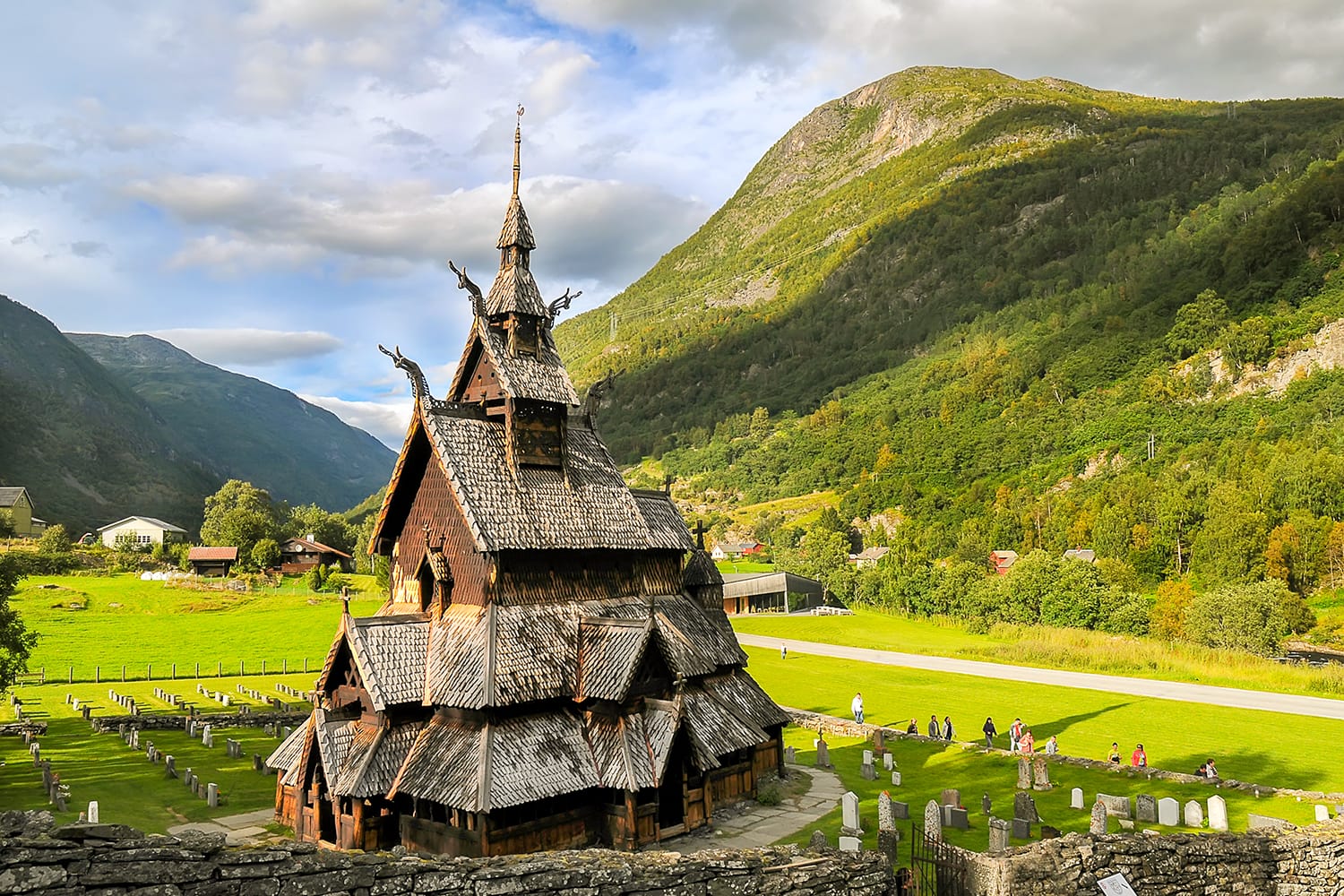 Borgund stave wooden church in Western Norway