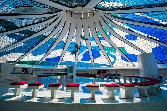 Inside the Church and Cathedral of Brasilia, Brazil