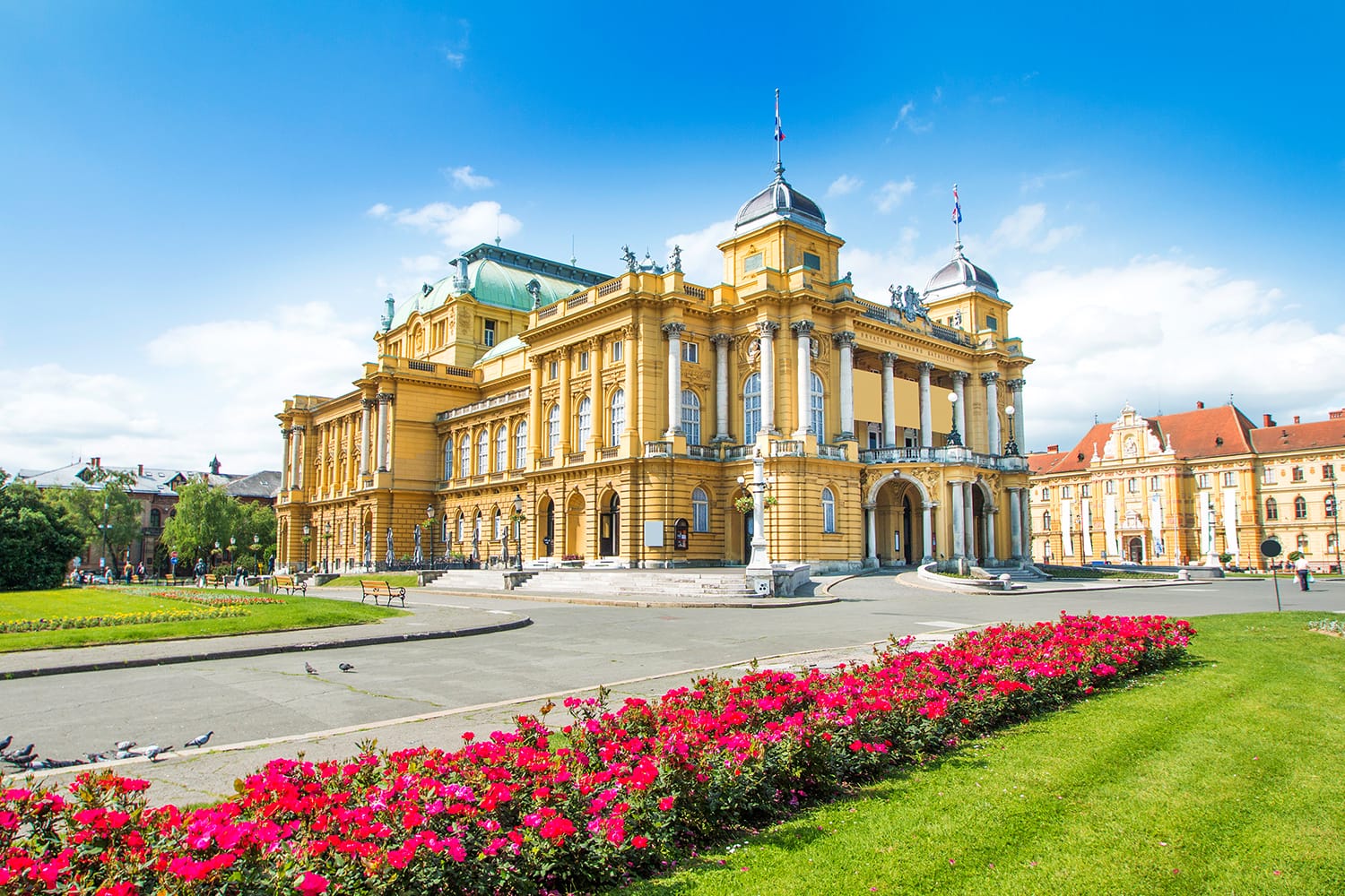 Croatian national theater in Zagreb, Croatia