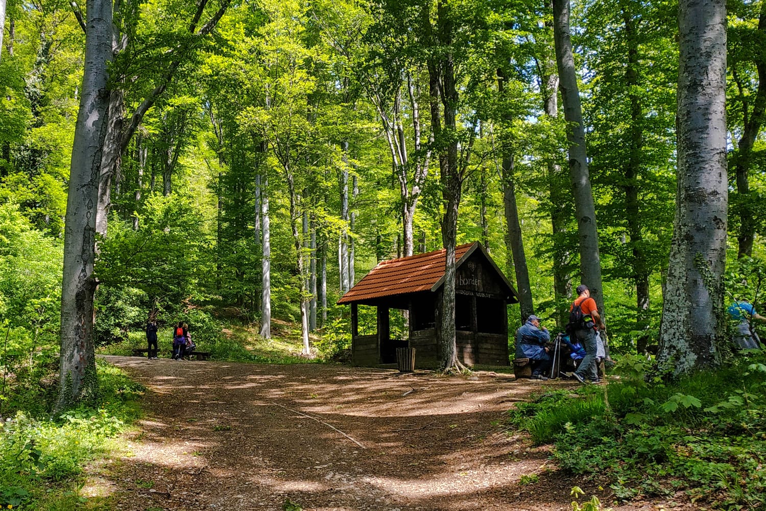 House/hut for resting on a hiking/walking forest road to Sljeme/Medvednica near Zagreb in Croatia