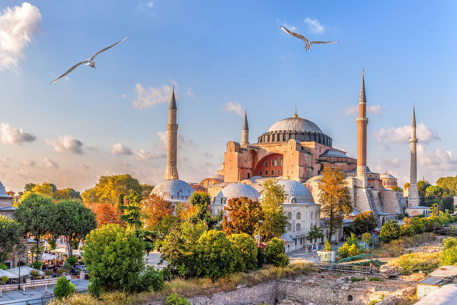 Beautiful view on Hagia Sophia in Istanbul, Turkey