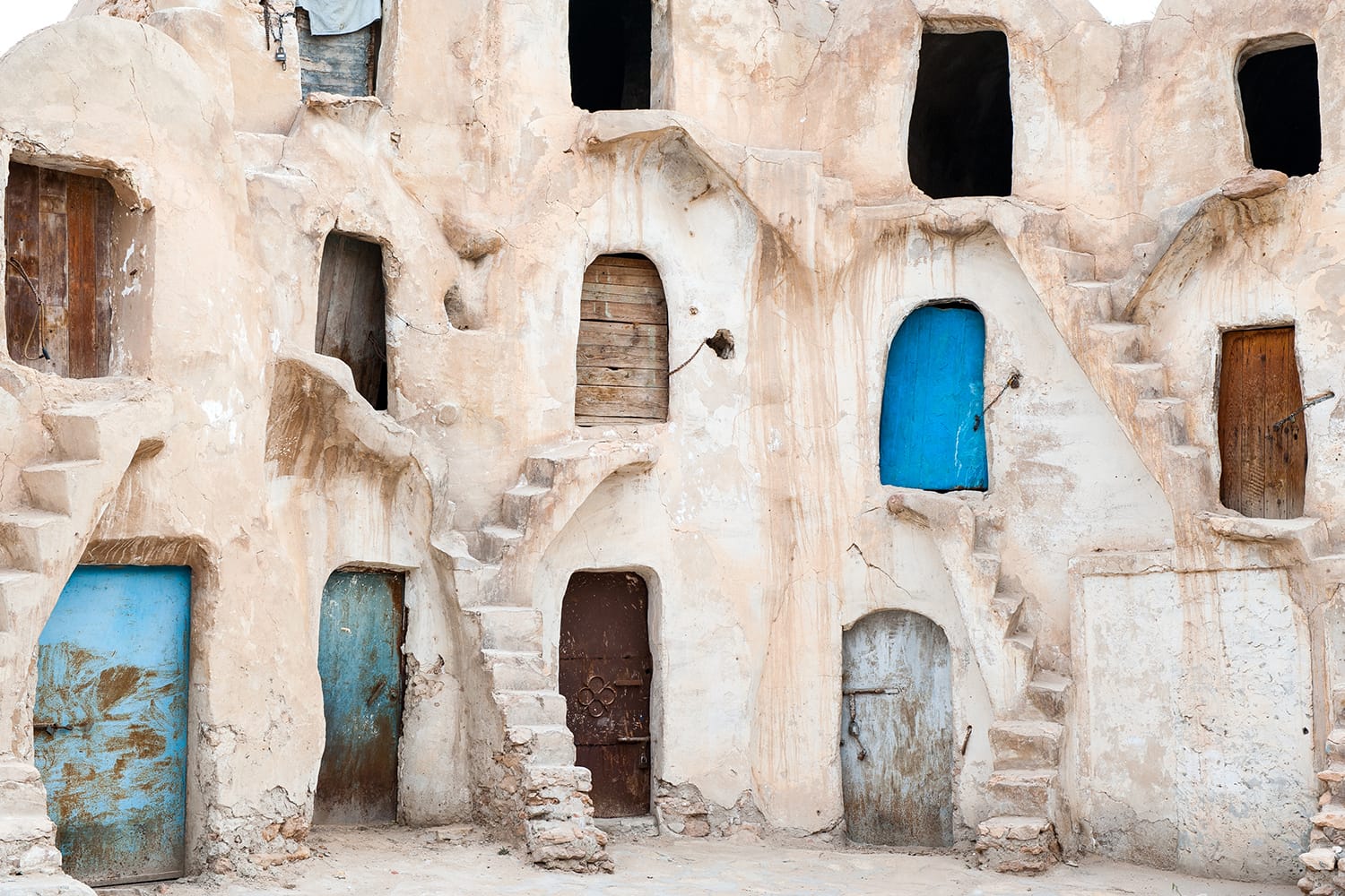 Ksar of Medenin, ancient fortified berber granary in Tunisia