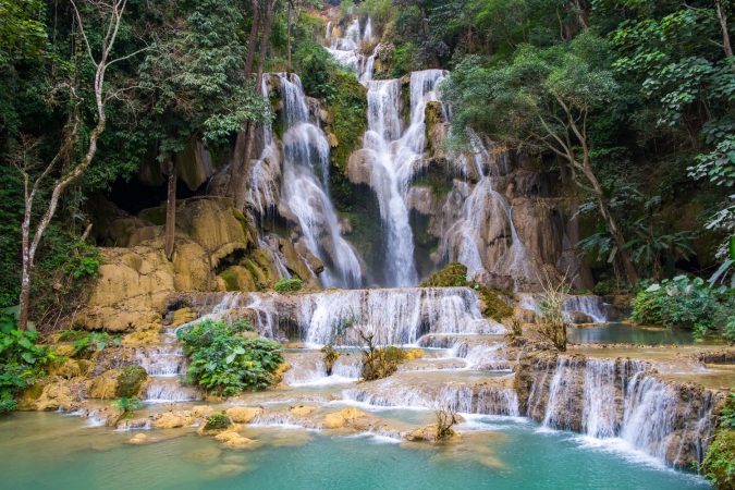 Kuang Si Waterfall in Luang Prabang, Laos