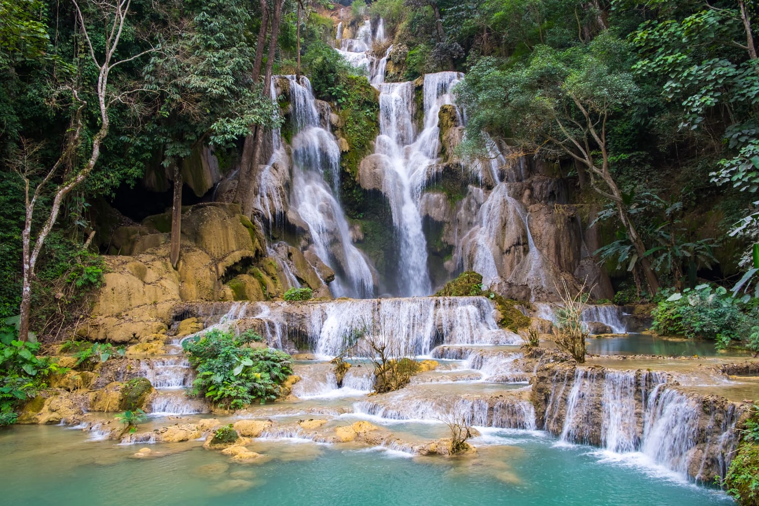 Kuang Si Waterfall in Luang Prabang, Laos