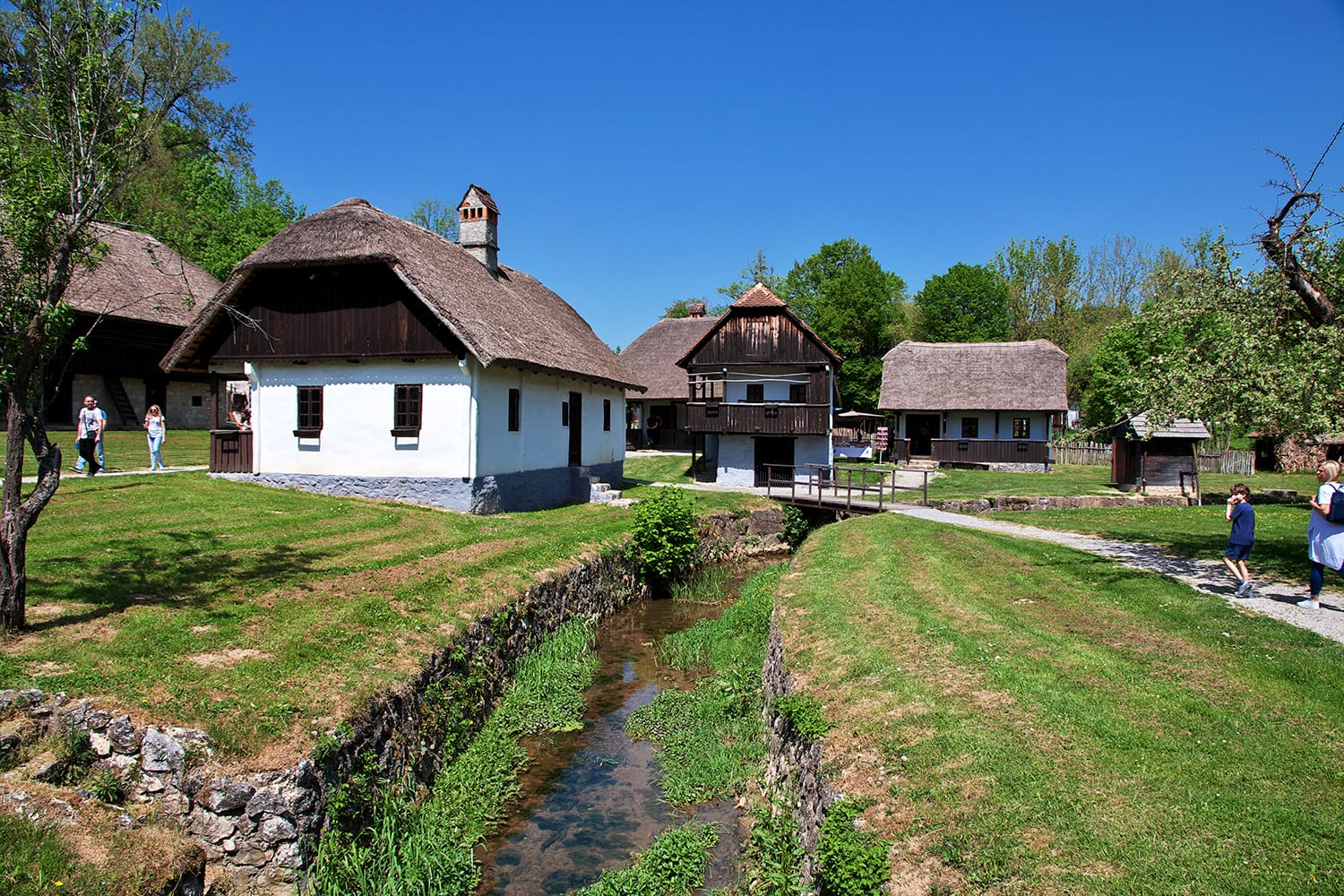 Kumrovec, a traditional village, in Croatia