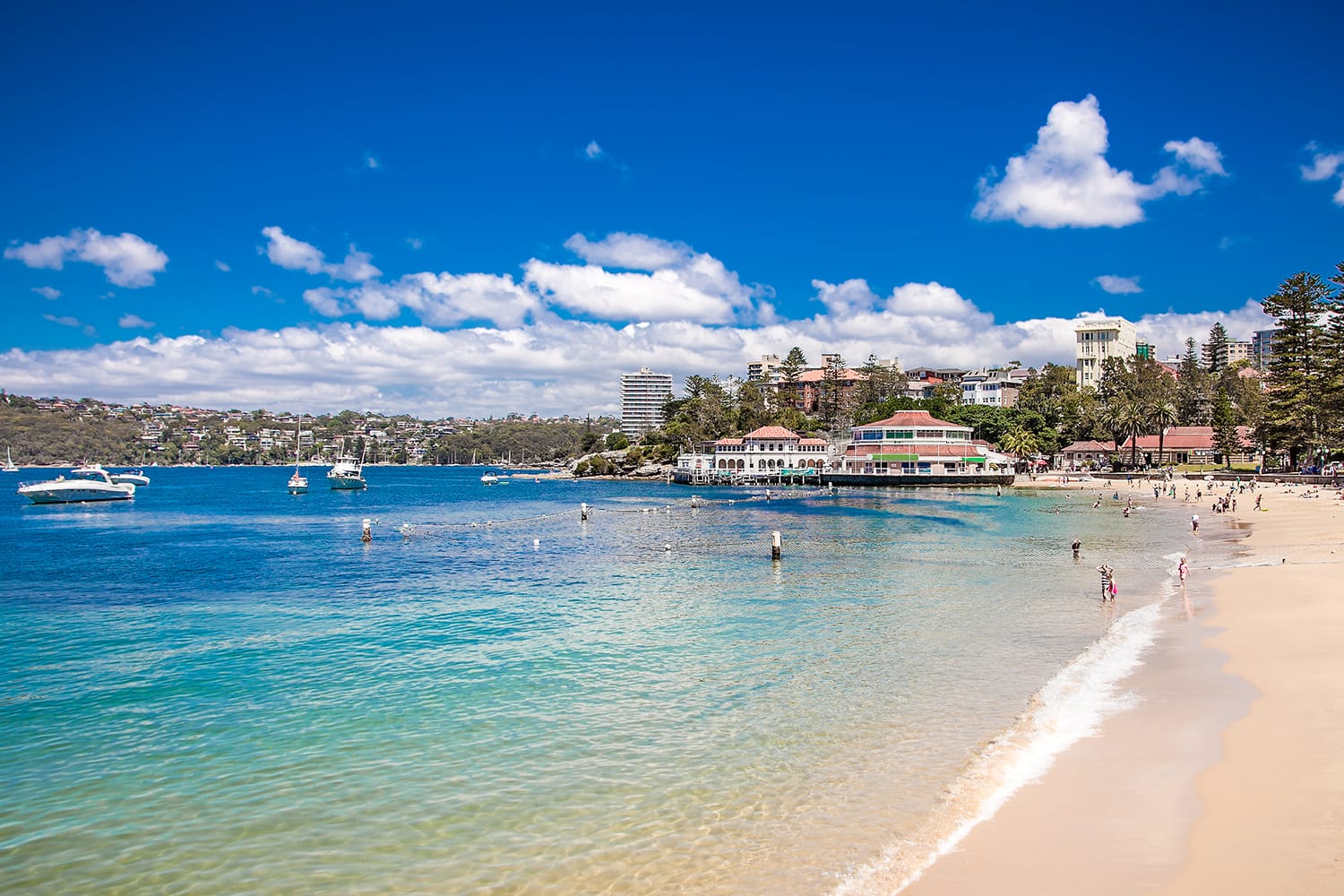 People relaxing at Manly beach in Sydney, Australia.