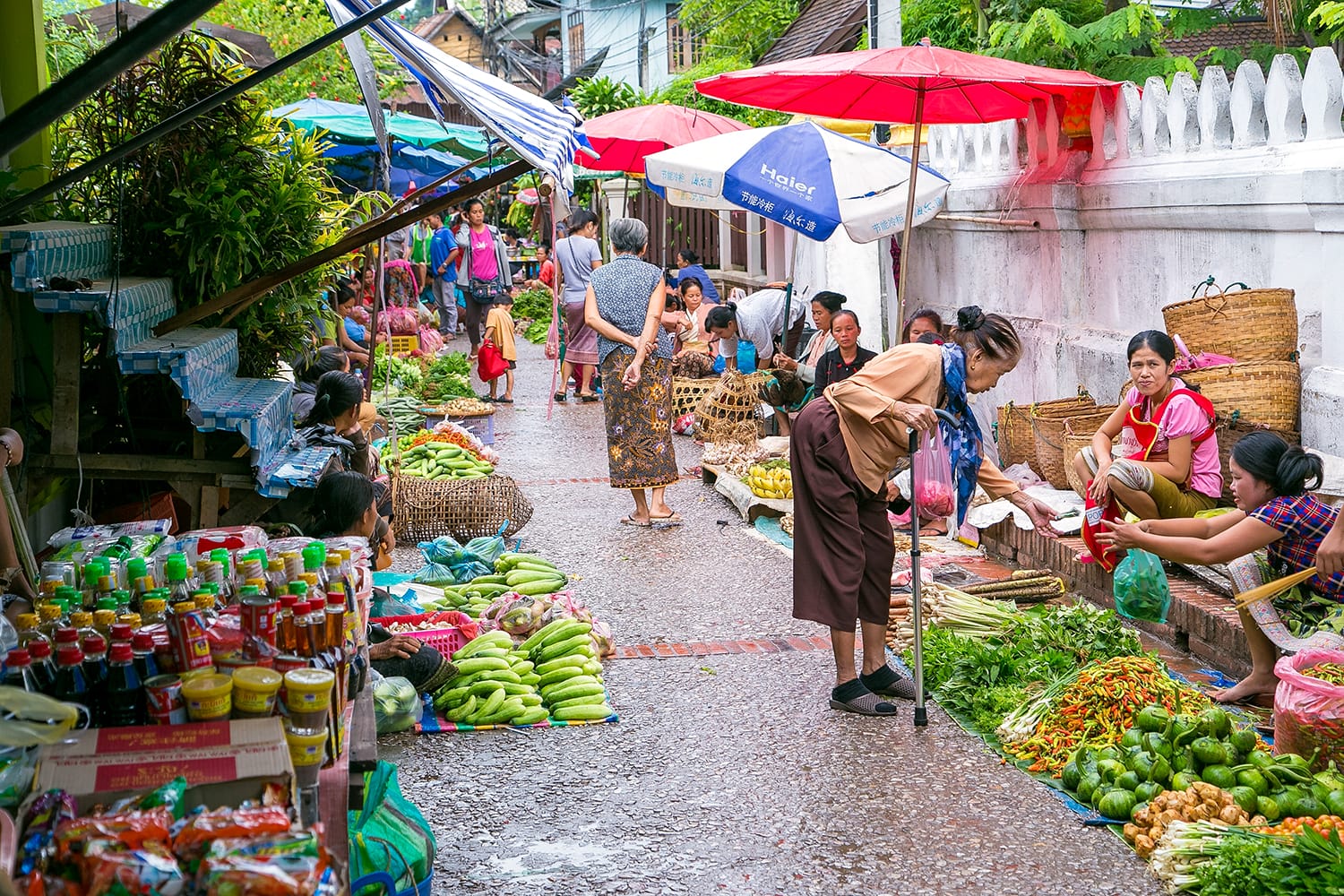 Morning Market in Luang Prabang, Laos