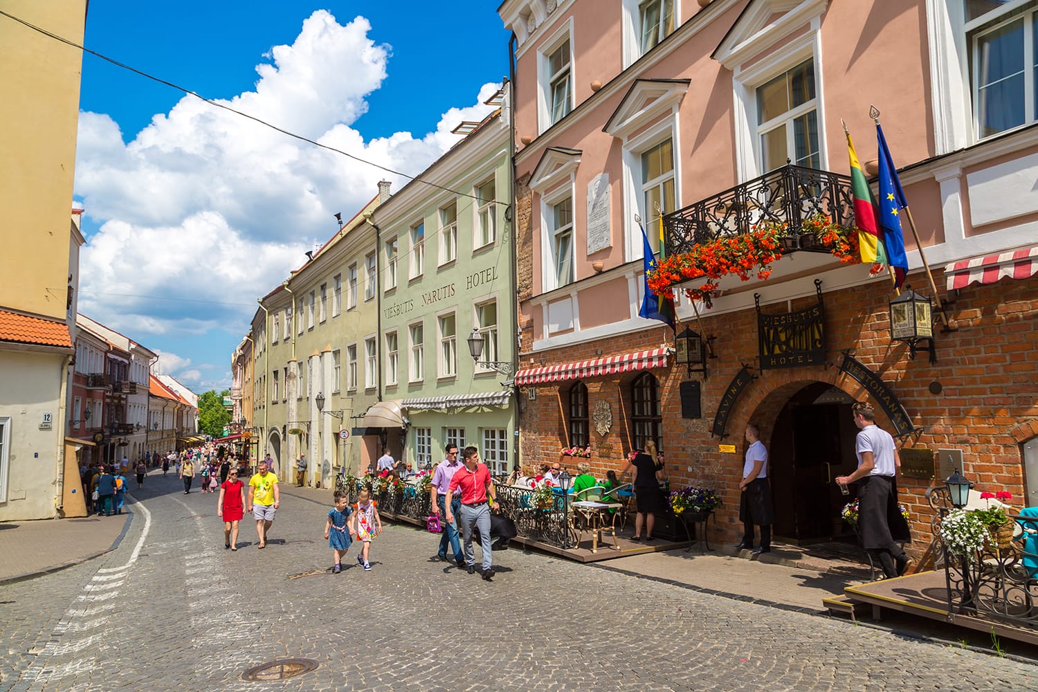 Vilnius old town in a beautiful summer day, Lithuania