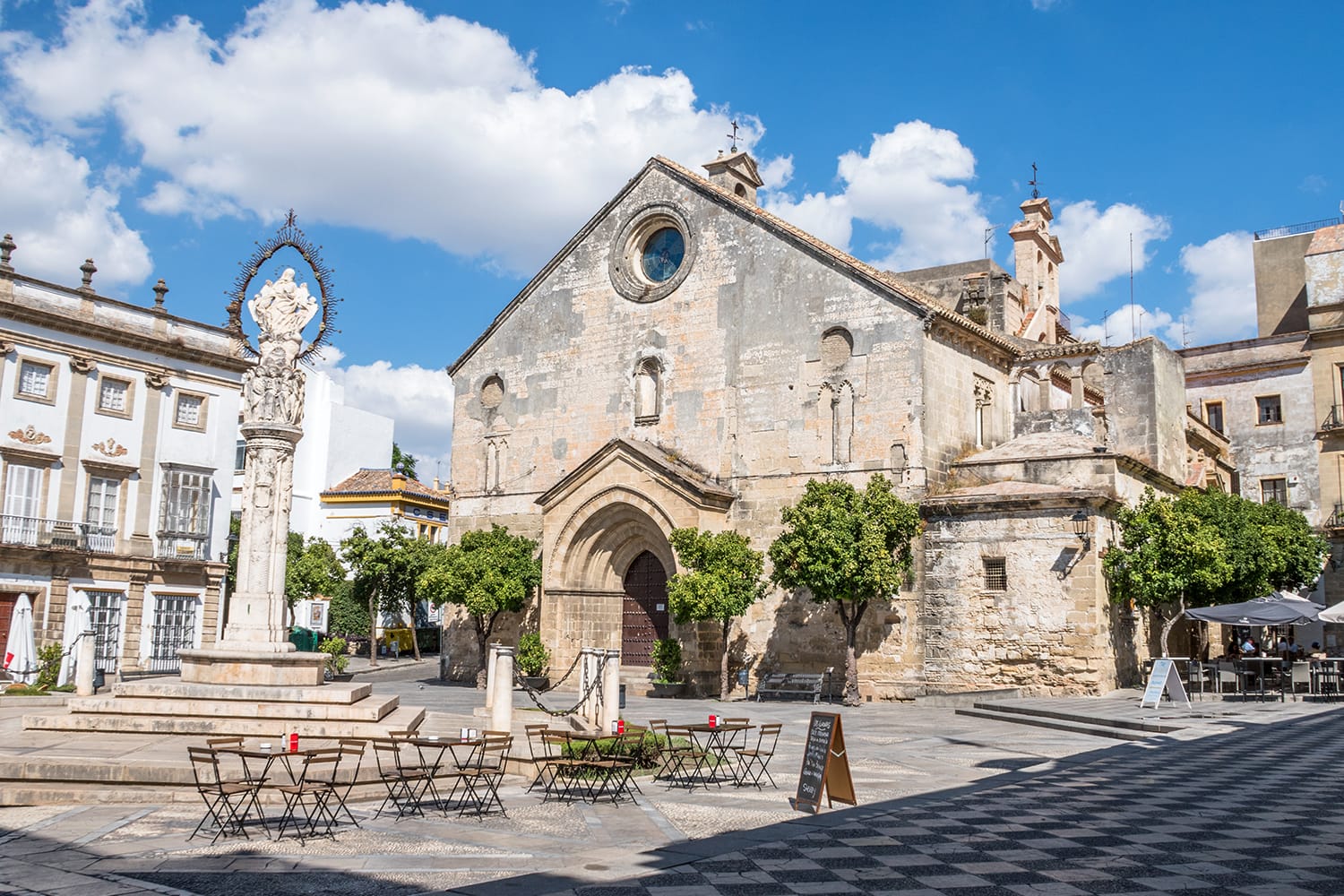 Historical square "Plaza de la Asuncion" in Jerez de la Frontera, Cadiz, Spain