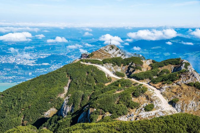 Beautiful view of Salzach Valley from Untersberg Mountain - Salzburg, Austria