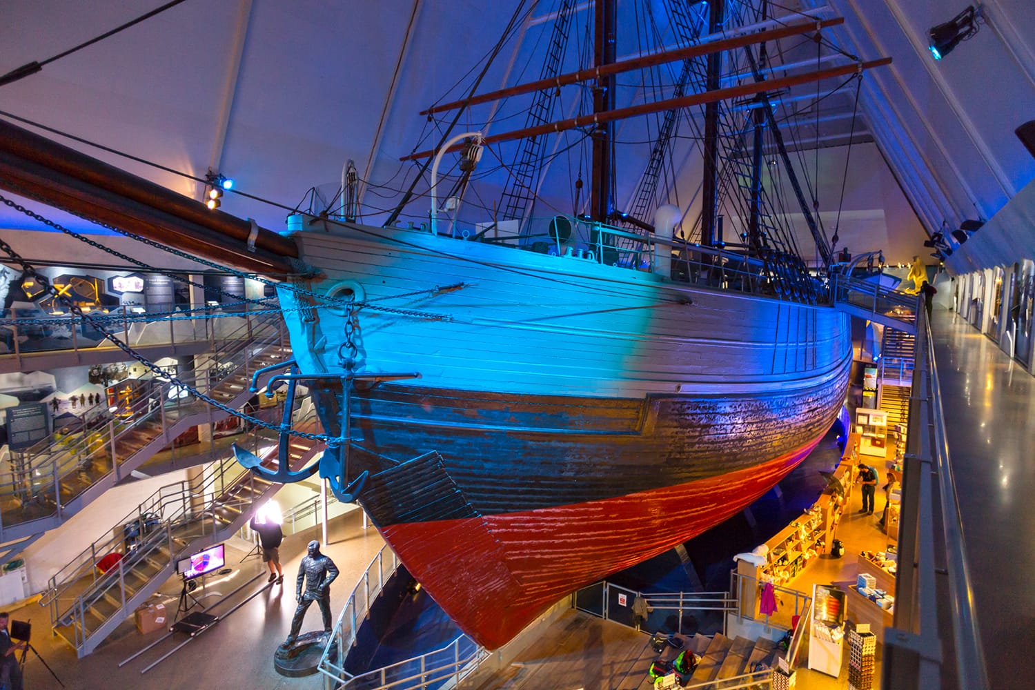 Interior of Fram Museum at Oslo,Norway