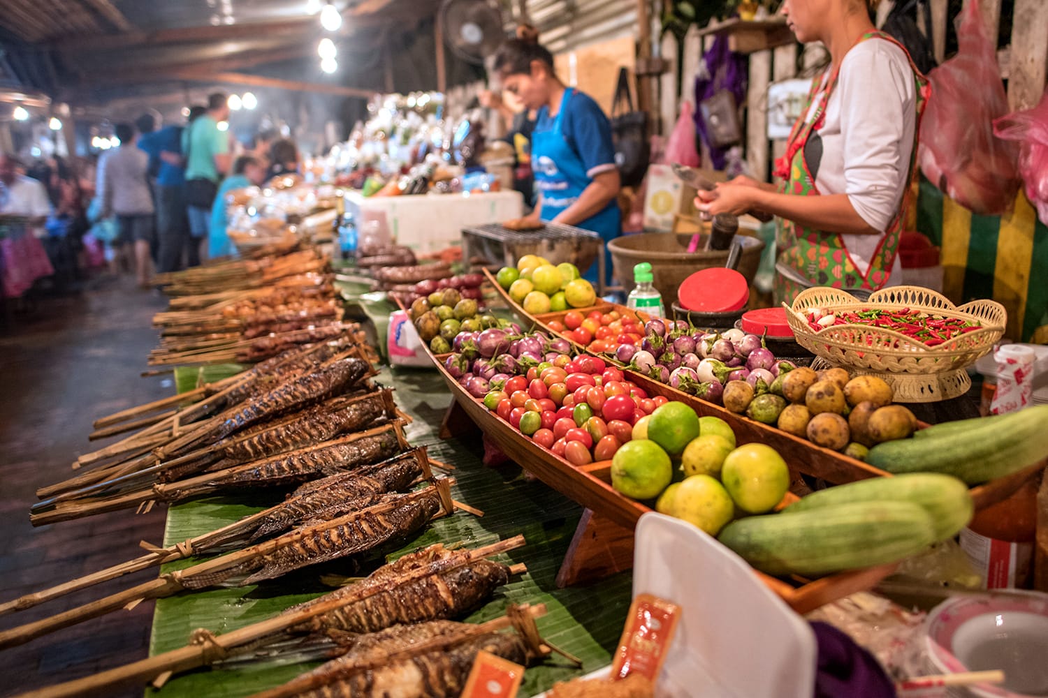 Street food in Luang Prabang, Laos