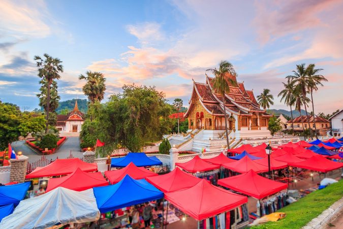 Night market in Luang Prabang, Laos