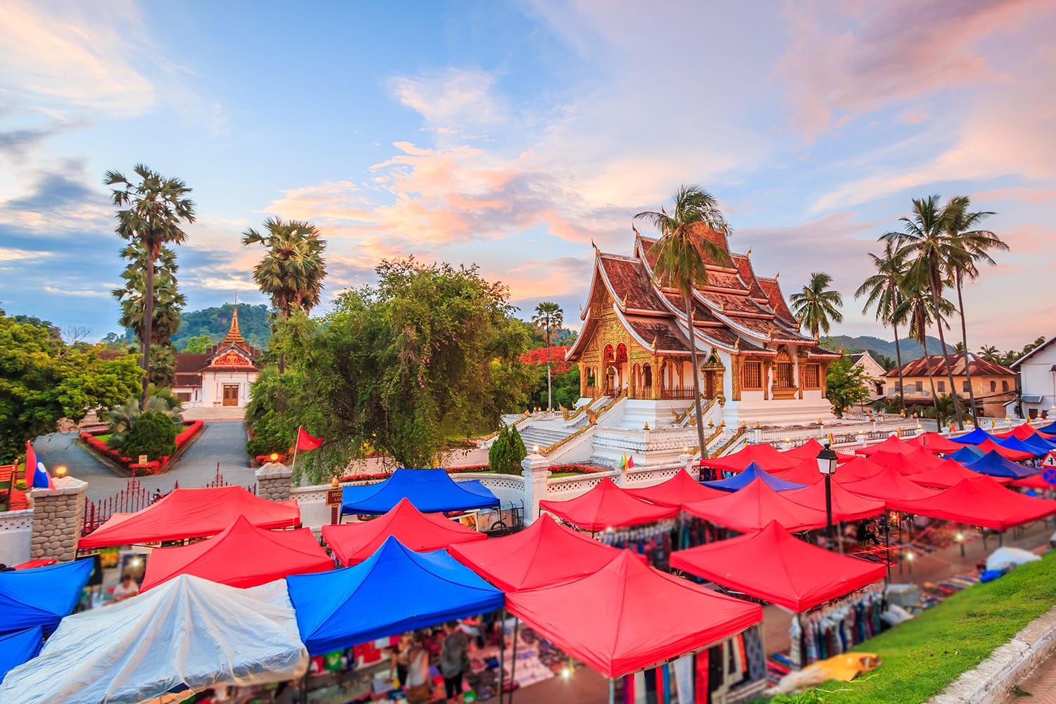 Night market in Luang Prabang, Laos
