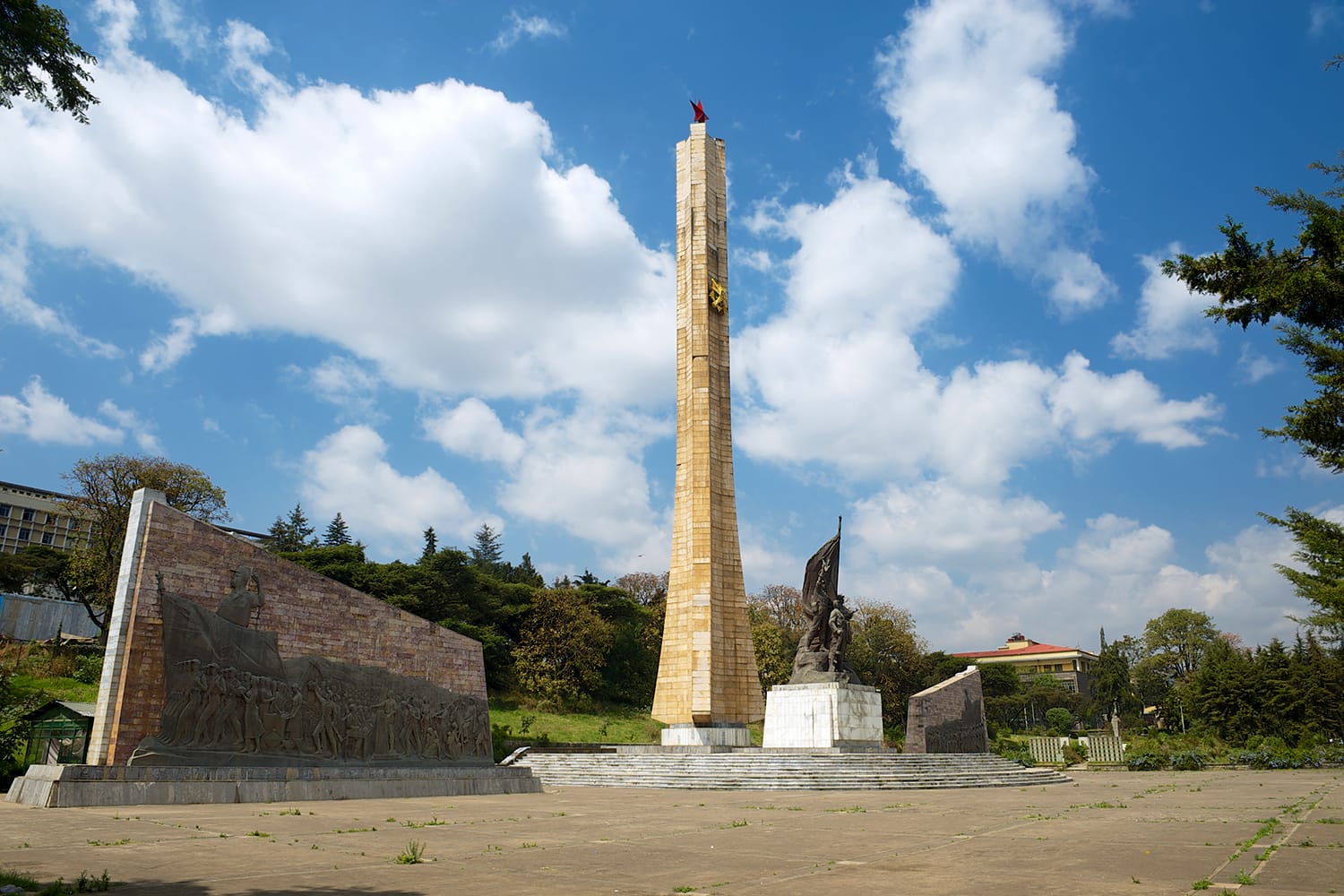 Tiglachin monument (or Derg memorial) for Soviet and Cuban soldiers involved in the Ogaden War in Addis Ababa, Ethiopia.
