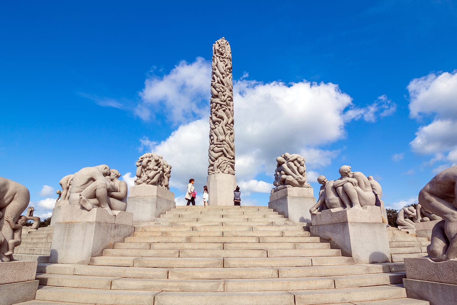 Famous Vigeland park in Oslo, Norway