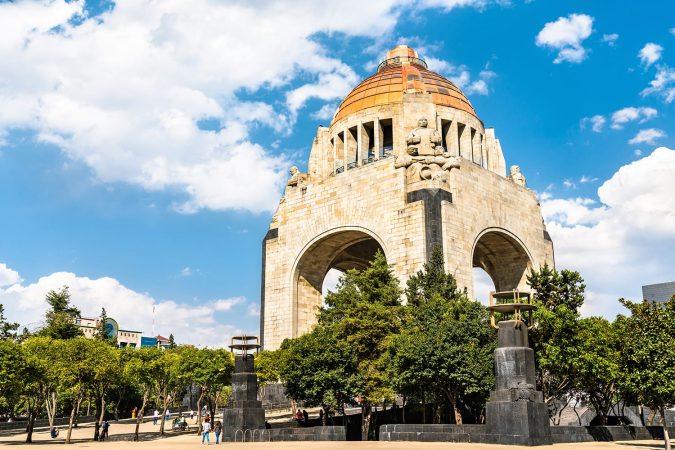 The Monument to the Revolution in Republic Square, Mexico City